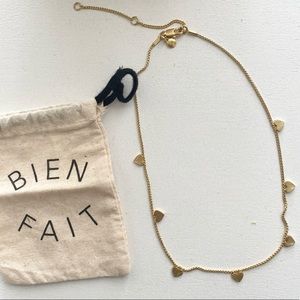 Madewell Carved heart choker necklace